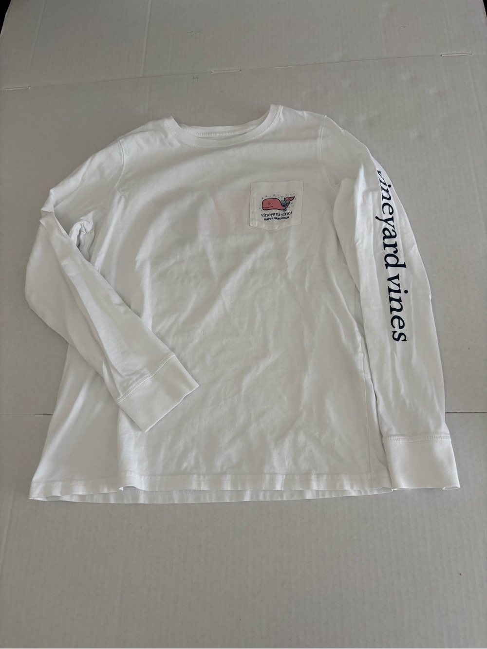 Vineyard Vines Women's Long Sleeve Hanukkah Whale Logo Graphic T-Shirt S